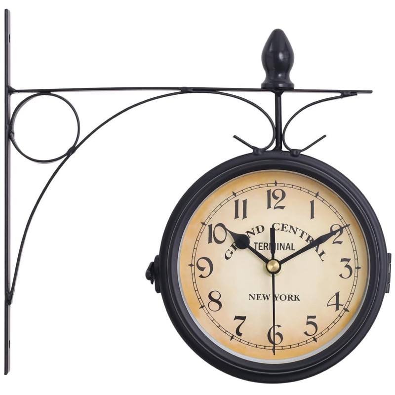UPstore Retro Double Sided Wall Clock, Fashionable, Popular, Modern, Interior,
