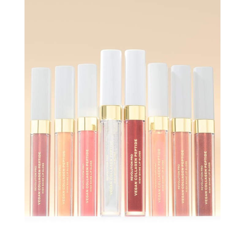 Revolution Pro Vegan Collagen Peptide High Shine Lip Gloss, Nourish,