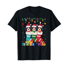 Three Havanese Dog in Sock Funny Boys Girls Kids Christmas T-Shirt