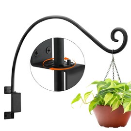 Lifyzoon Swivel Hanging Plant Bracket Outdoor: Long Bird Feeder Hanger Bracket for Tree - Wall Mount Swivel Hook for Hummmingbird 22Inch