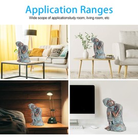 Buddha Statue, Hug Knee Seated Buddha Statues for Home Decor Buddah Zen Decoration Antique Meditating Collectibles Figurines Meditation Spiritual Living Room Outdoor Patio Desk Yard Art Garden Hindu