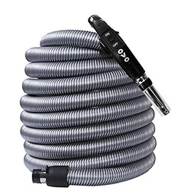 OVO Universal Central Vacuum 35ft Low Voltage Hose, Switch Control at The Handle, Fits Most Inlets, Crushproof