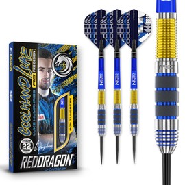 RED DRAGON Luke Humphries 23 Gram Professional Tungsten Darts Set with Flights and Stems