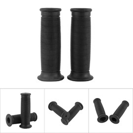 1 Pair 22mm/25mm Universal Vintage Motorcycle Handlebar Grips (Black)