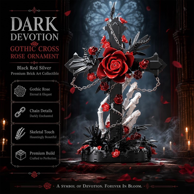 Myth Qholve Gothic Skull Building Set 720pcs Dark Decor