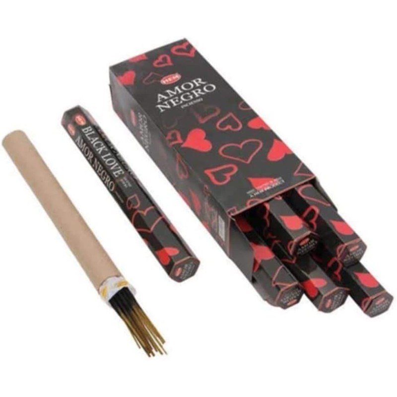 Hem 6 Pack 20 Stick Black Love - Box Of