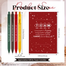 Sayglossy 28 Pcs Team Appreciation Gifts Bulk for Coworker Valentines Gifts for Work Team Ballpoint Pens with Team Together Cards Bag for Coworker Team Teacher Staff