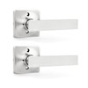 GOBEKOR 2 Pack Brushed Nickel Dummy Door Handle Interior,Reversible Half