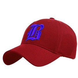 4sold Casual Baseball Gothic B Letter Cap Caps Snap Back Hat Hats Snapback (B red Blue)