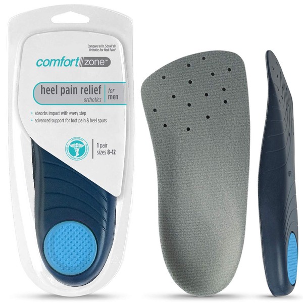 Comfort Zone Heel Pain Relief Inserts Men's, 8-12