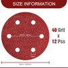 Awutzut 9 Inch 6 Hole Sanding Discs 40 Grit Hook