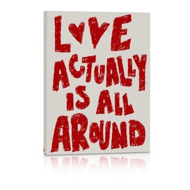 Retro Love Heart Canvas Wall Art Wall Decor Framed Artwork for Walls, Housewarming Gifts, Minimalist Trendy Art Prints College Dorm Home Apartment Home Decor Ready to Hang Valentines Day Decorations