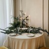 VGEUNA 4 Pieces Bent Glass Candle Bobeches with Crystal Prisms