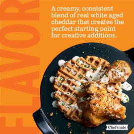 Chef-mate White Cheddar Cheese Sauce and Queso, Canned Food for Mac and Cheese, 6 lb 10 oz (Pack of 1)