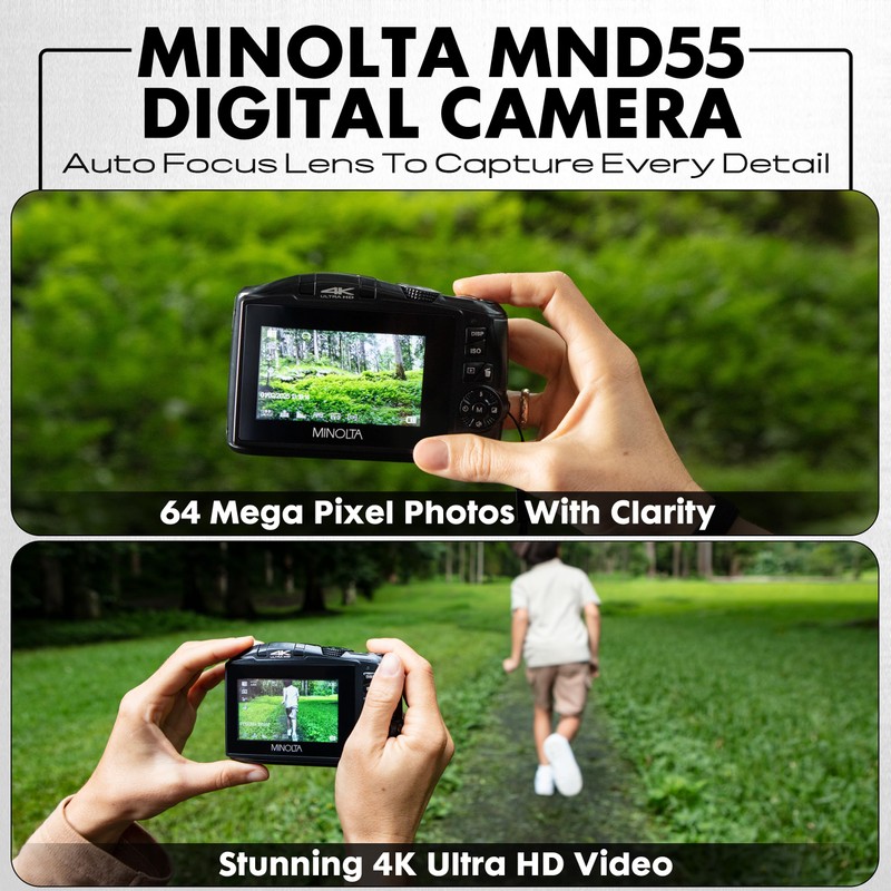 Minolta 64MP Digital Camera – 4K Ultra HD Video at