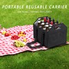 LUILANC Collapsible 12 Bottle Wine Carrier - Reusable Portable Storage