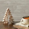DEMDACO Nesting Trees Whitewashed 8 x 6 Mango Wood Christmas