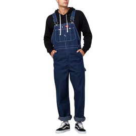 Dickies Men's Denim Bib Overall, Indigo Rigid, 34 x 32