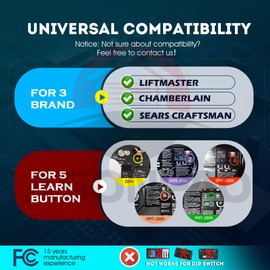 878MAX Liftmaster Garage Door Opener Keypad Universal Wireless Keyless Entry (1Pack) 3-Years-Warranty