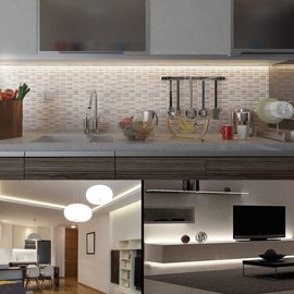 Velainic 24V LED Strip Light White 6000-6500K,16.4ft/5M Waterproof IP65 Outdoor Cuttable Flexible Rope Lights, SMD5050 300LEDs Dimmable Tape Ribbon Light for Bedroom, Under Cabinet, Kitchen