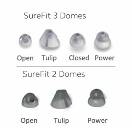 ReSound Large OPEN Domes For Resound One Surefit 3 Gray. 10 Domes Total