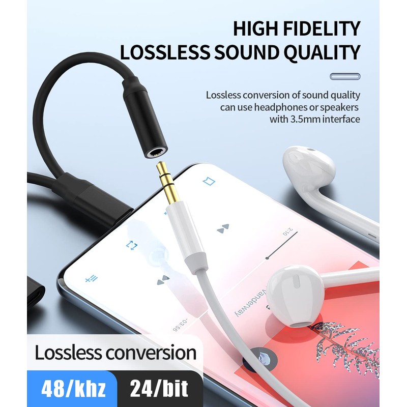 Zoyuzan USB-C to 3.5mm Headphone Adapter, 2 in 1, 60W