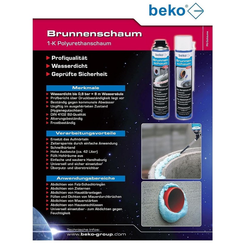 beko Beko 280750 Brunnenschaum 750 ml