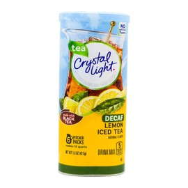 Crystal Light Sugar-Free Decaffeinated Lemon Iced Tea Naturally Flavored Powdered Drink Mix 6 Count Pitcher Packets