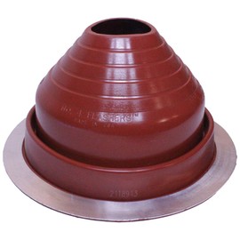 Flashers #4 Red EPDM Flexible Roof Jack Pipe Boot Metal Roofing Pipe Flashing (Pipe OD 3" to 6-1/4")