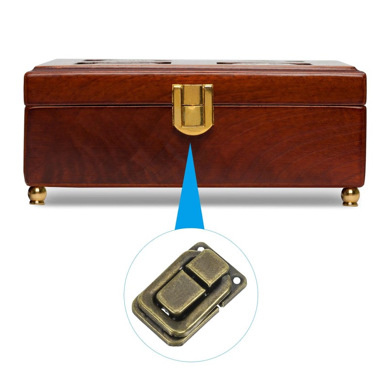 PATIKIL 1.5" x 1" 18pcs Jewelry Box Wooden Case Decorative