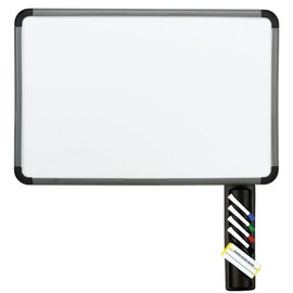 Iceberg Dry-Erase Board with Accessory Tray, 48 by 36-Inch, Charcoal
