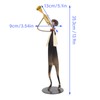Trumpet Player Figurine Modern Abstract Handcrafted Metal Musician Sculpture for