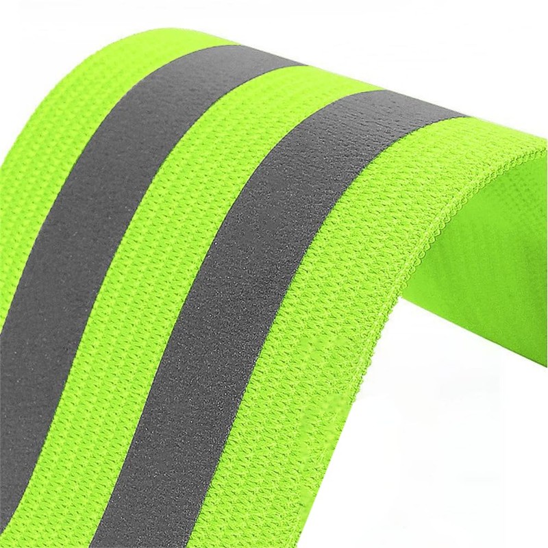 EYAKEG Reflective Belt for Running Belt Reflective Running Gear, Green