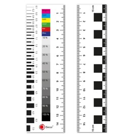 iSecur Set of 2 Expert Rulers Magnetic I Length 15 cm I Appraiser Documentation Aid Gap Measure Crack Ruler I Car I Contrast Ruler I with Colour Scale and Grey Scale I mag282