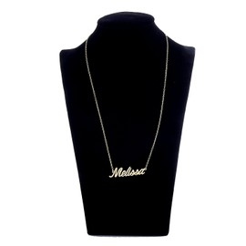 AOLO Gold Plated Dainty Melissa Pendant Necklace Name Melissa
