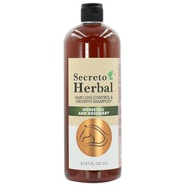 Champú Para El Crecimiento Del Cabello Secreto Herbal - Champú De Rutina De Cola De Caballo Y Romero Para Un Cabello Revitalizado - Secreto Herbal... 
