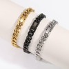 JSNOM Mens Bracelet Cuban Link: Cuban Chain Wrist Bracelets with