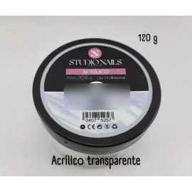 Studio Nails Acrílico Studio Nails Cristal Transparente Para Uñas 120 G