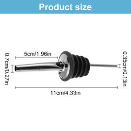 SJLAUX 12 Pcs Stainless Steel Bottle Pourers, Freeflow Pourer, Tapered Spout, Reusable, BPA Free, Dishwasher Safe, Ideal for Home Kitchen, Bar, Food Service Use