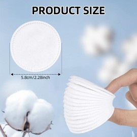 LOPHE Cotton Wool Round Pads, 300 Count Soft & Gentle Cotton Pads Absorbent Cosmetic Pads for Face Nails Makeup Removal & Skincare Manicure