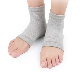 Gel Cushion Ankle Socks for Heel Dryness Prevention Moisturizing Grey (1 Pair) 2ea