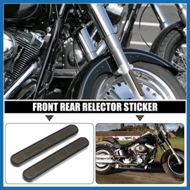 A ABSOPRO Front Lower Fork Reflector Sticker Rear Saddlebag Reflective Cover Universal Smoke 1 Pair Item Replacement