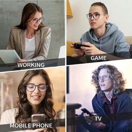 Joopin Blue Light Filter Glasses Men Blue Filter Glasses Women Blue Light Glasses and Glasses Without Prescription Blue Light Glasses Unisex for Eye Protection, A-transparent light brown