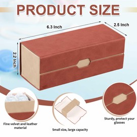 Flutesan Daily Contact Lens Case and glasses Organizer 2 in 1 Double Sided Portable Contact Lens Travel Case for Travel Outdoor Daily Use, Storage up to 30 Lense(Brown)
