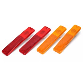 Crown Automotive New 4-PC Front & Rear Side Marker Lamp Lens & Light Housing / For Jeep CJ SJ FSJ