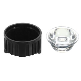 PATIKIL 20mm 90 Degree LED Lens with Stand Holder 20 Sets LED Lens for Flashlight DIY Lamp, Black