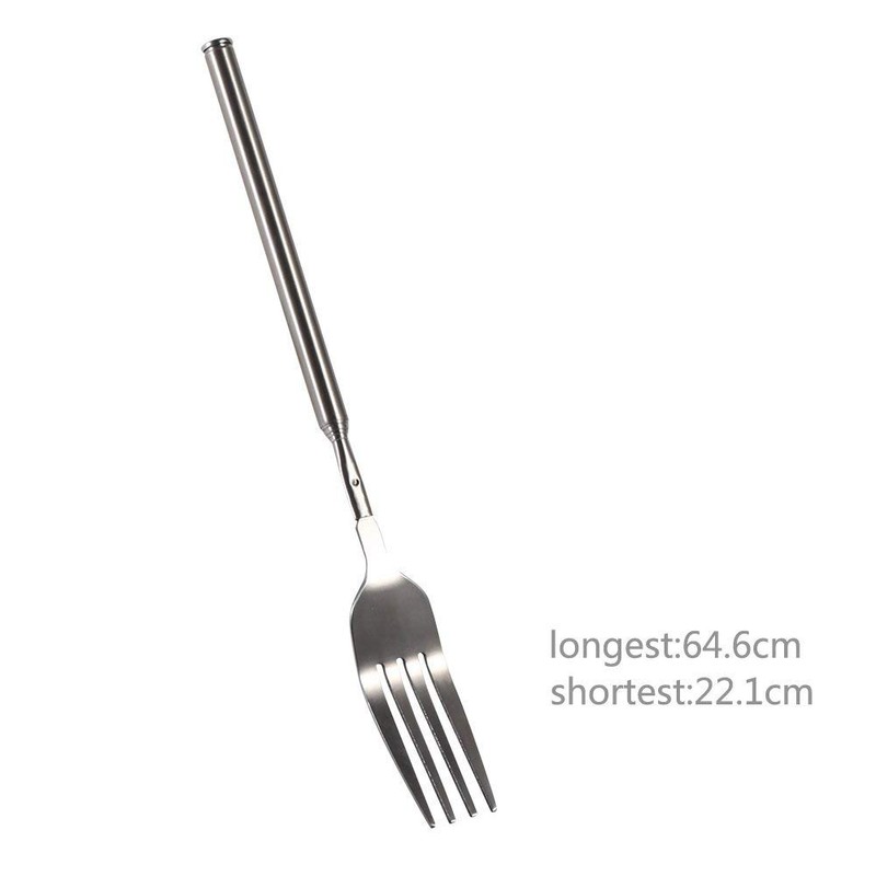 Extendable Fork, Haofy BBQ Telescopic Fork, Stainless Steel Telescopic Fork,