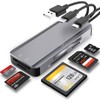 5-in-1 Multi Memory Card Reader,Aluminum SD/TF/CF/MS/M2/Micro SD Card Reader Adapter