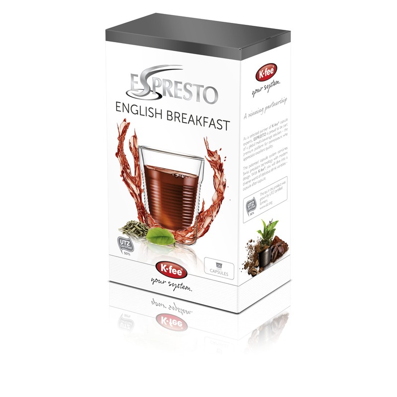 K-Fee Espresto English Breakfast Tea - 6 boxes of 16
