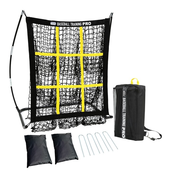 JAPER BEES Pitching Net Baseball with Strike Zone Softball 9 Hole Pitching Target